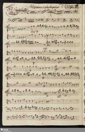 501. Quartetto: Bel piacere in questo giorno / Anfossi, P.