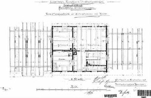Unterlenningen: Empfangsgebäude Güterschuppen mit Rampe Grundriß 1.OG,Sparrenlage