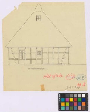 Fischerhude ([Landkreis Achim]): Bauernhaus Querhaus. Haupthaus (Ansicht)