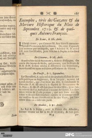 Exemples, tirés des Gazetes [...]