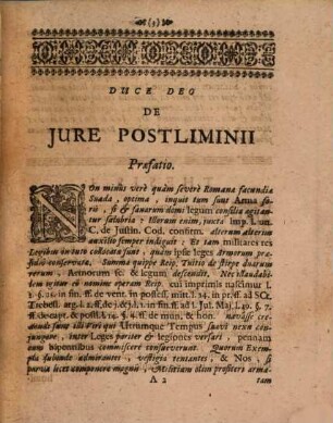 Disputatio Inauguralis De Iure Postliminii : quam ... Praeside ... Joh. Friderico Böckelmanno ... Solemni Eruditorum Examini submittit Anthonius Finckius, Marpurgensis Hassus, Ad Diem 23. Ianuar. ...