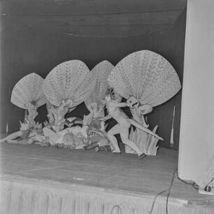 Szenenfoto aus dem Ballett "Die Abenteuer des Pumpot". Darbietung des Staatlichen Ensembles für sorbische Volkskultur