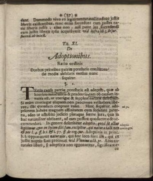 Tit. XI. De Adoptionibus. - Tit. XXVI. De Suspectis tutoribus & curatoribus.