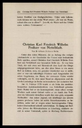 Christian Karl Friedrich Wilhelm Freiherr von Nettelbladt.