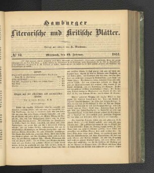 No. 13. 12. Februar 1851