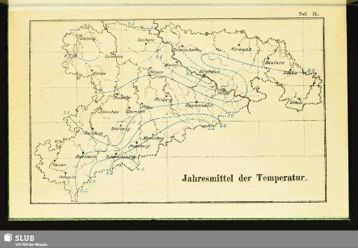Taf. II. Jahresmittel der Temperatur