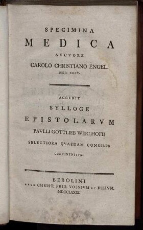 Specimina Medica