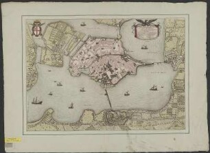 Plan von Mantua und Umgebung, Kupferstich, 1706 : La Ville Et Environs De Mantoue : Presentée A Sa Majestée Fredrich III. Roy de Prusse Electeur De Brandebourg &&& ; Avec Privilege / Par son Tres-Humble et Tres-Obeissant Serviteur Pierre Mortier. - Amsterdam : Pierre Mortier , [1706]. - 1 Kt. : Kupferst. ; 61 x 43 cm