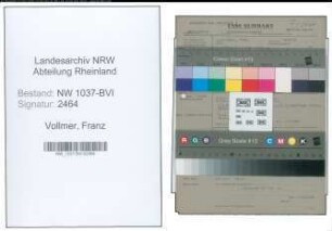 Entnazifizierung Franz Vollmer , geb. 21.04.1905 (Verw.Inspektor)