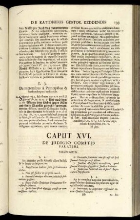 Caput XVI. De Judicio Comitis Palatini.