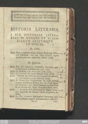 Historia Literaria.