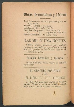 [Publicidad] Obras dramáticas y líricas