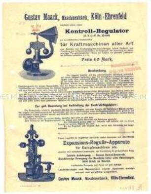 Kontroll-Regulator für Kraftmaschinen
