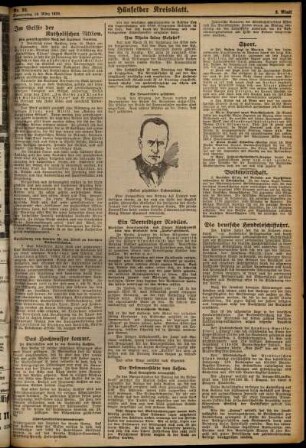 Zweite Ausgabe vom Donnerstag, den 14. März 1929.