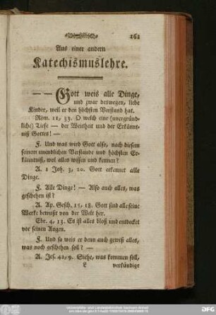 Aus einer andern Katechismuslehre.