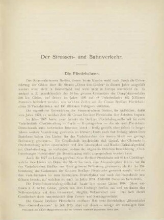 Der Strassen- und Bahnverkehr