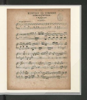 Morceau De Concert. (Concertstück.) Pianoforte.