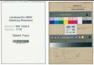 Entnazifizierung Franz Siebert , geb. 17.03.1915 (Schreinermeister)