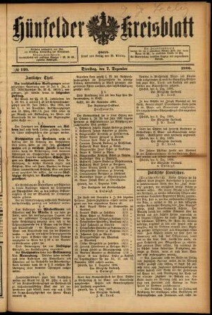 Ausgabe vom Montag, den 07. Dezember 1896.