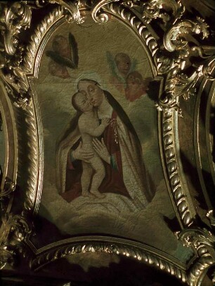 Seitenaltar, Oberbild: Madonna mit Kind