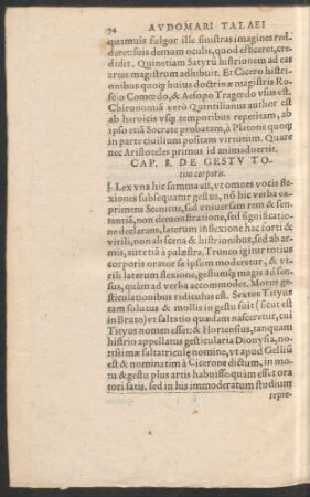 Cap. 8. De Gestu Totius corporis.