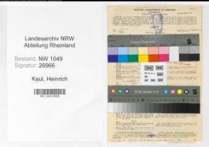 Entnazifizierung Heinrich Keul , geb. 04.03.1905 (Kaufmann)