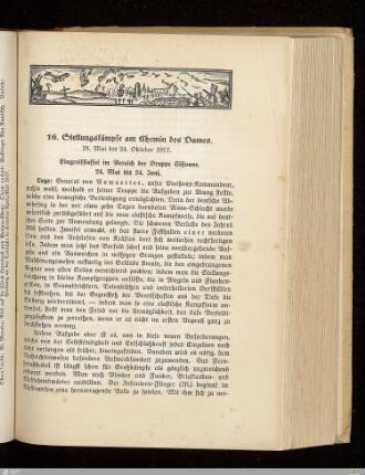 16. Stellungskämpfe am Chemin des Dames