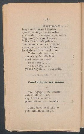 Confesión de un mono