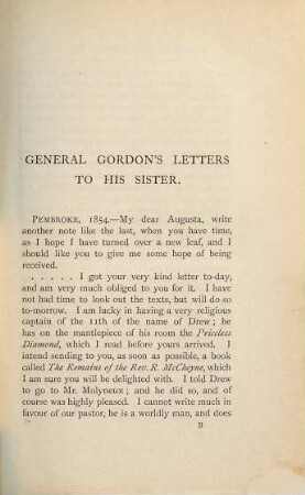 Letters of General Charles George Gordon to His Sister M. A. Gordon : (Published by M. A. Gordon)