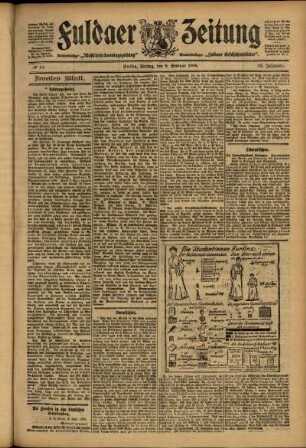 Zweite Ausgabe vom Freitag, den 09. Februar 1906.