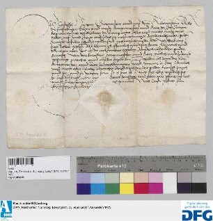 Cristoffel Herr vom Gutennstein und auf dem Rabenstein quittiert der Stadt Nürnberg über 150 fl. für die "ofnung" des Schlosses und Marktes Königswart.
