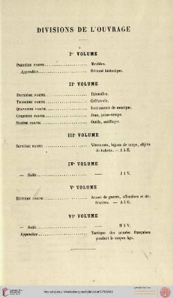 Divisions de l'ouvrage
