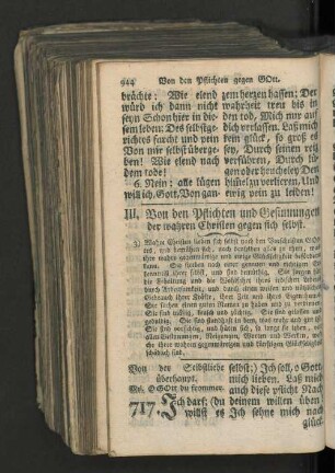 [III. Von den Pflichten und Gesinnungen ... gegen sich selbst. - IV. Von den Pflichten und Gesinnungen ... gegen ihre Nebenmenschen.]