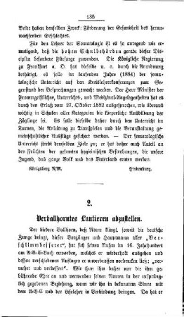 Verballhorntes Lautieren abzustellen