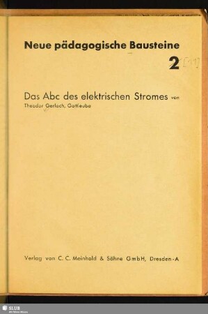 Das Abc des elektrischen Stromes