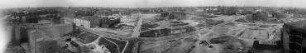 240° Panorama, Blick entlang der Lobeckstraße vom Landwehrkanal über die Freifläche Ritterstraße Richtung Otto-Suhr-Siedlung. Berlin-Kreuzberg, Wassertorstraße