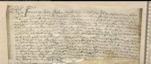 Corveyscher Lehnbrief für das Kloster Nazareth, wegen Gütern vor Stormede und Eringkhausen.