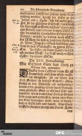 Die XVII. Betrachtung.