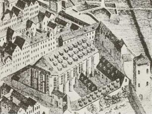 Sophienkirche. Ansicht aus der Vogelschau 1634