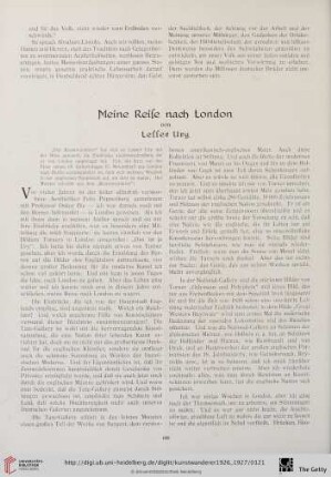 8/9: Meine Reise nach London