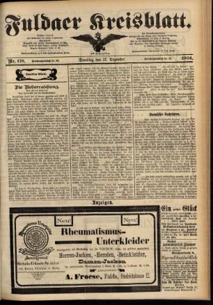 Zweite Ausgabe vom Dienstag, den 13. Dezember 1904.