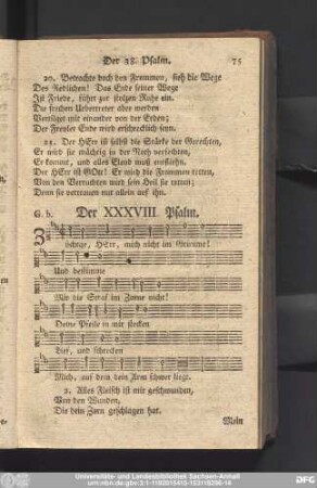 Der XXXVIII. Psalm.