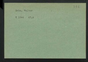 Dehn, Walter