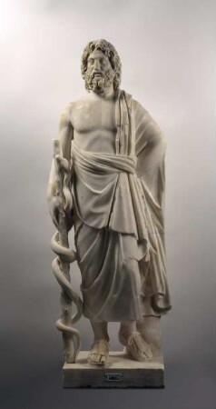 Statue: Asklepios ? (Kopf offenbar nicht zugehörig)