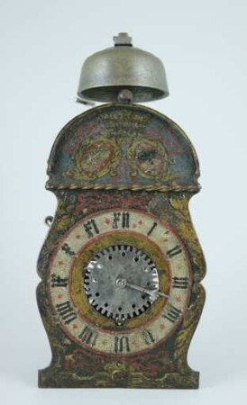Eiserne Wanduhr mit zwei Gewichten