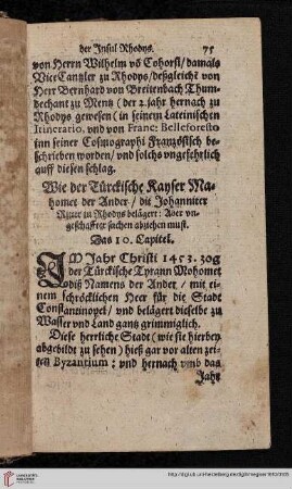 Das 10. Capitel: Wie der Türckische Kayser Mahomet der Ander [...]