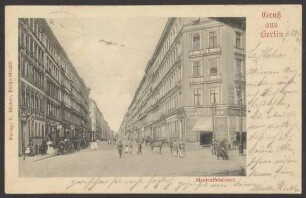 Ansichtskarte Blick in die Manteuffelstraße