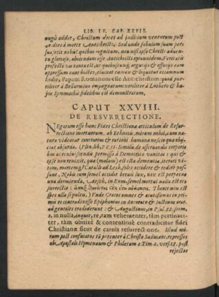 Caput XXVIII. De Resurrectione.