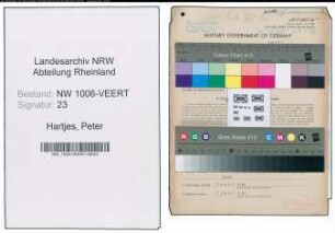 Entnazifizierung Peter Hartjes , geb. 05.01.1896 (Landwirt)
