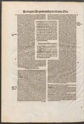 Incipit argumentum in eundem.